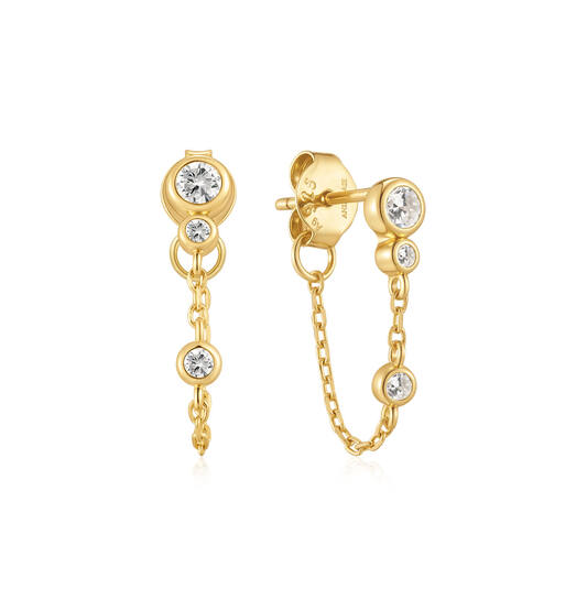  Luna Gaze - Boucles d'oreilles pendantes - Argent / GP 14 carats - Zircone